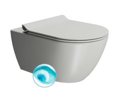 Gsi Pura Závěsná Wc Mísa, Swirlflush, 36x55cm, Cenere Dual-mat