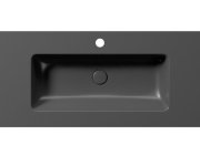 Gsi Pura Keramické Umyvadlo Slim 102x46cm, černá Mat