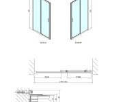 Polysan Easy Sprchové Dveře 1400mm, čiré Sklo
