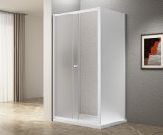 Aqualine Ugga Obdélníkový Sprchový Kout 1200x800mm, Sklo Brick, Bílá