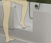 Polysan Portas L Asymetrická Vana S Dvířky, 180x75x60cm, Bílá