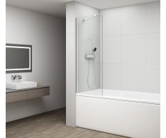 Polysan Fisa Vanová Zástěna 700x1500mm, Chrom, čiré Sklo