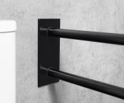 Sapho Handicap Opěrné Pevné Madlo Tvar U 813mm, černá Mat
