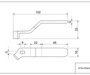 Náhradní Páka Pro 1/2" A 3/4" Ventily STA1005, 1006 - Modrá STA+PAKA-1