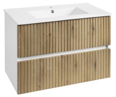 Aqualine Paneda Strip Umyvadlová Skříňka 79,5x55x45,2cm, Dub Emporio