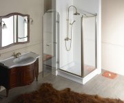 Gelco Antique Sprchové Dveře Otočné, 800mm, Levé, čiré Sklo, Bronz, Světlý Odstín