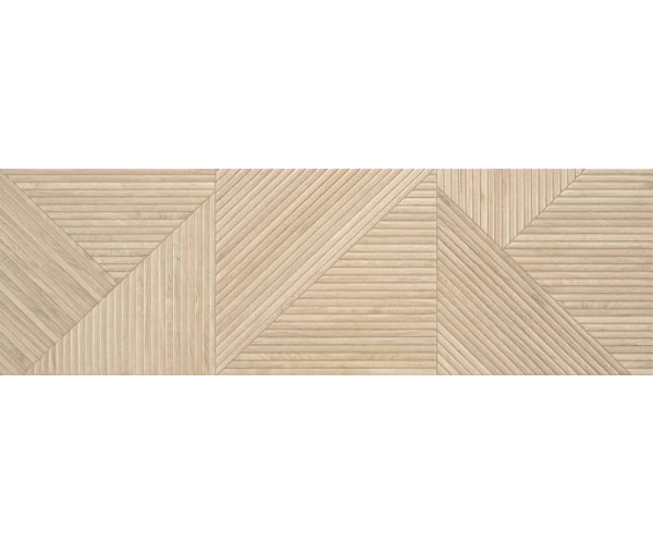 Obklad jako dřevo Colorker Tangram Camel 31,6x100 Rett. - béžová