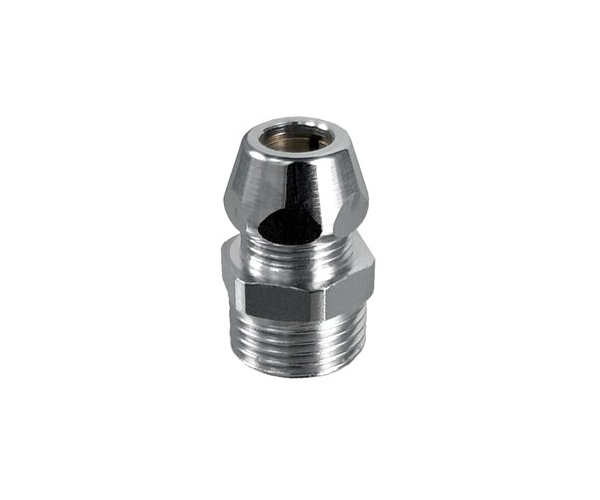 Přechodka-redukce Na Trubku K Baterii 3/8x10mm - Chrom - Vnější Závit