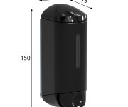 Marplast Shower Small Dávkovač Tekutého Mýdla 170ml, černá