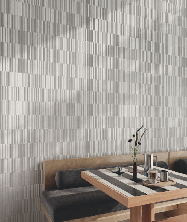 Realizace Gardenia La Geoteca Plisse Limestone 60x120 Nat. Rett.