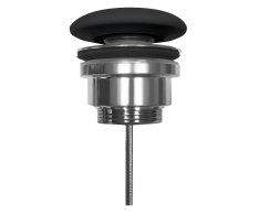 Kerasan Umyvadlová Výpust 5/4“, Click-clack, Velká Zátka, 5-65mm, Keramika, černá Mat