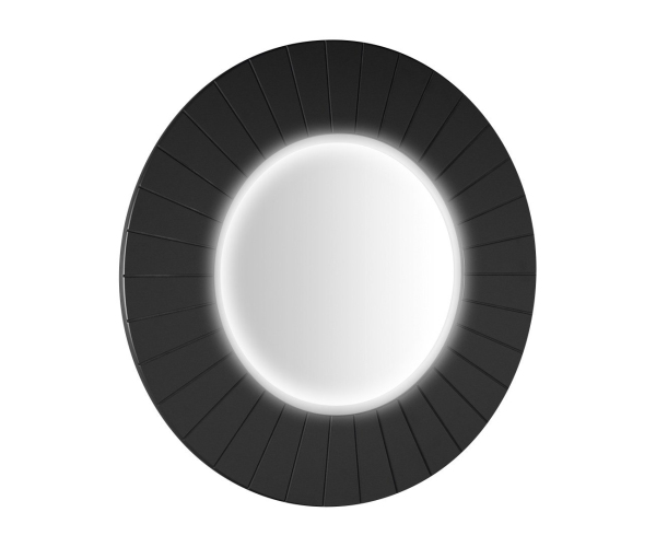 Sapho Lumiro Strip Kulaté Zrcadlo S Led Osvětlením V Rámu ø 75cm, Carina