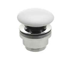 Sapho Umyvadlová Výpust 5/4“, Click-clack, Keramická Zátka, 5-63mm, Bílá