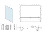 Polysan Lucis Line Sprchové Dveře 1000mm, čiré Sklo