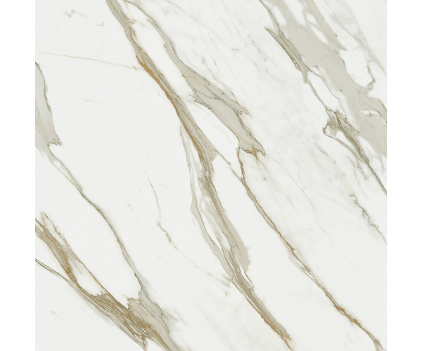 Dlažba jako mramor Mirage Jewels 2.0 Calacatta Gold CP02 120x120 Luc. Rett.  - bílá