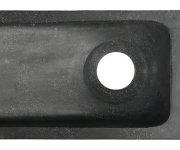 Sapho Blok Kamenné Umývátko 38x14cm, Baterie Vpravo, Antracit
