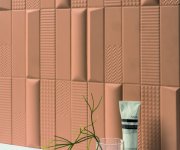 Vzorovaný dekor 41zero42 Biscuit Strip Terra 5x20 - cihlová