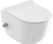 WC Uni Chrome RimOff s bidetovou tryskou - WC s bidetovou tryskou Uni Chrome RimOff, závěsný, bílá X01912