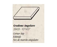 Del Conca HGT Galestro Gradone Angolare HGT6 33x33