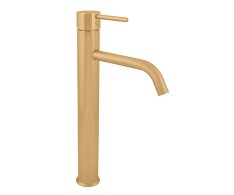 Umyvadlová vysoká baterie bez výpusti SEINA ZLATÁ - kartáčovaná 3/8" SE923.0ZK