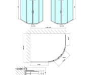 Polysan Easy čtvrtkruhová Sprchová Zástěna 1200x800mm, L/r, čiré Sklo
