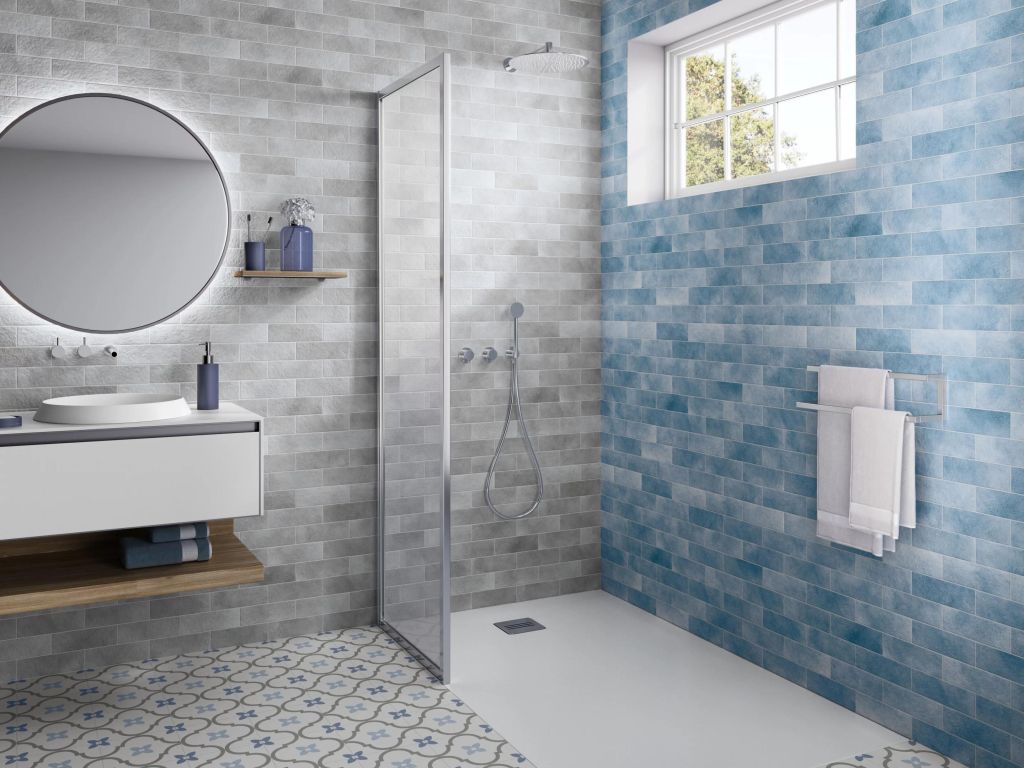 Realizace 173 ANDES AZUL + GRIS + DELFOS MIX 20X20 