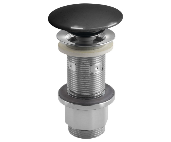 Sapho Umyvadlová Výpust 5/4“, Click-clack, Betonová Zátka, 10-80mm, Antracit Pololesk