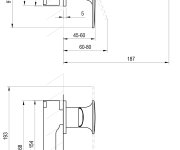SG 019 Umyvadlová podomítková baterie s tělesem - SG 019.00CR.O1 Umyvadlová podomítková baterie s tělesem, chrom X070527