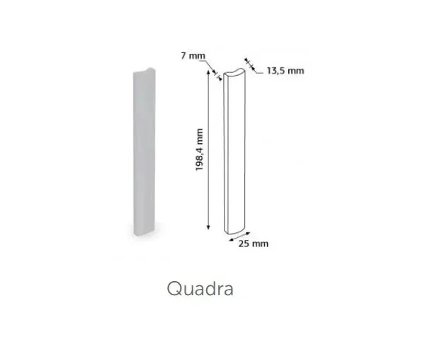 Sokl Vogue System Interni Ghiaccio 2,5x20 Quadra - šedá