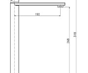 Umyvadlová vysoká baterie bez výpusti RIO INOX Nikl - kartáčovaná 3/8" RI130.0IN