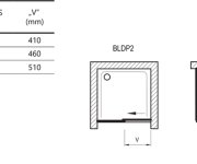 Sprchové dveře Blix BLDP2 - BLDP2 100, lesk+transparent 0PVA0C00Z1