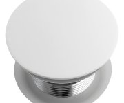 Polysan Vanová Výpust 6/4", Click-clack, Pro Vany S Integrovaným Přepadem, Solid Surface, Bílá Mat