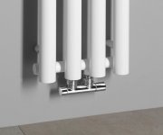 Sapho Pilon Otopné Těleso 270x1800mm, Se čtyřmi Háčky Pro Ručník, Bílá Mat