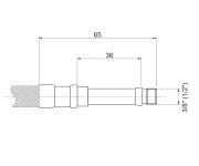 Nerezová Black Flexi Hadice 1/2xm10, 60cm, Dlouhý FA2649B-FM1210-1L-60
