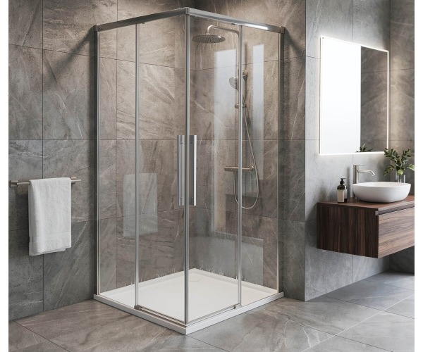 Gelco Luxor čtvercový Sprchový Kout 800x800mm, Rohový Vstup