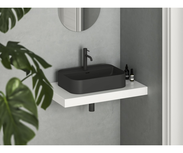 Umyvadlo Ceramic Slim Shelf R - Umyvadlo Ceramic Slim Shelf R 55, s otvorem pro baterii, s