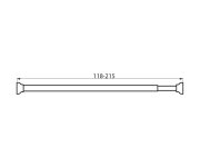 Aqualine Teleskopická Rozpěrná Tyč 118-215cm, černá