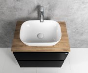 Aqualine Altair Skříňka S Deskou 68 Cm, černá Mat/dub Emporio