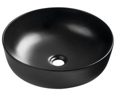 Sapho Rondea Keramické Umyvadlo Na Desku ø 41cm, černá Mat