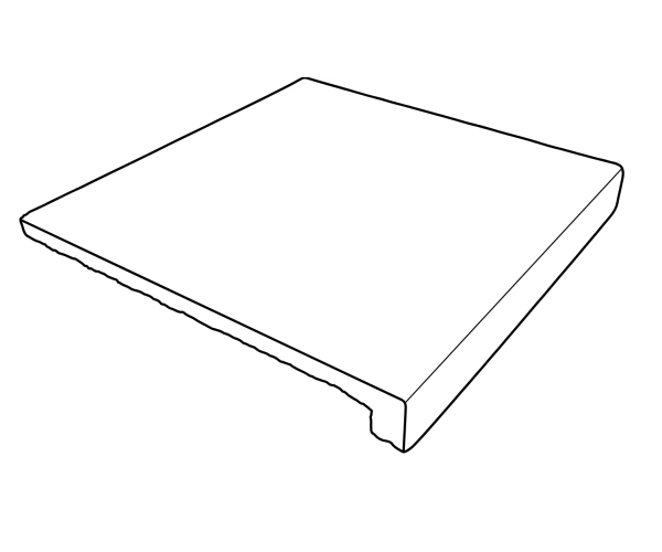 Dlažba jako cihla Gres Aragón Esmaltado Classic Parma Vierteaguas 25x33 - cihlová
