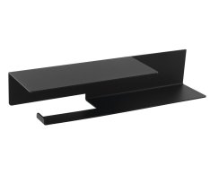 Sapho Držák Toaletního Papíru S Poličkou š.35cm, černá Mat