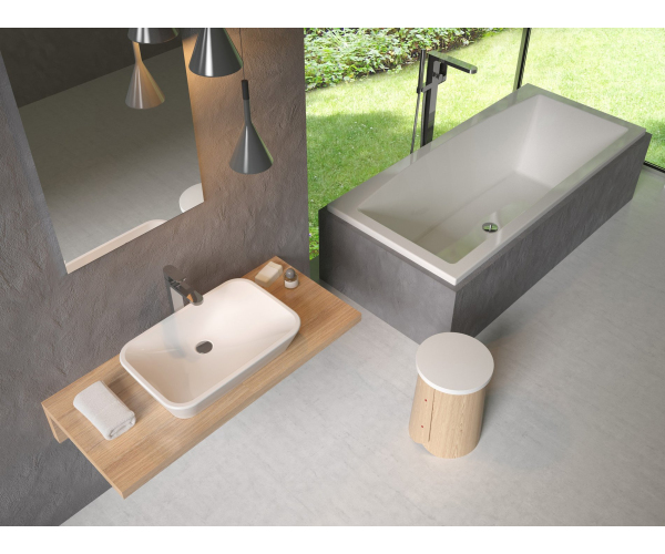 Umyvadlo Ceramic R - Umyvadlo Ceramic R 60, bez otvoru pro baterii, bez přepadu, bílá