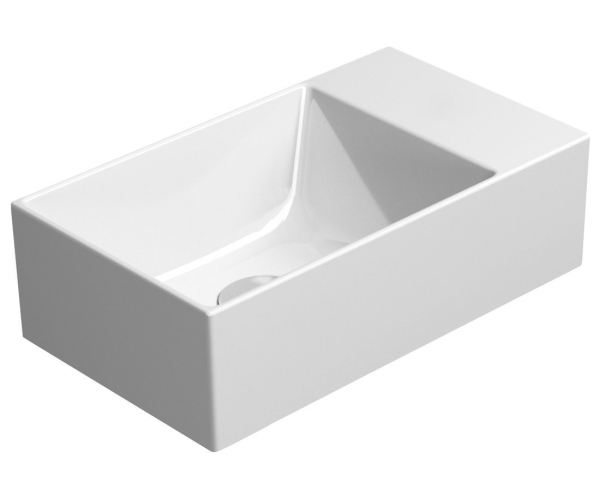 Gsi Kube X Keramické Umývátko 40x23cm, Bez Otvoru, Pravé/levé, Bílá Mat
