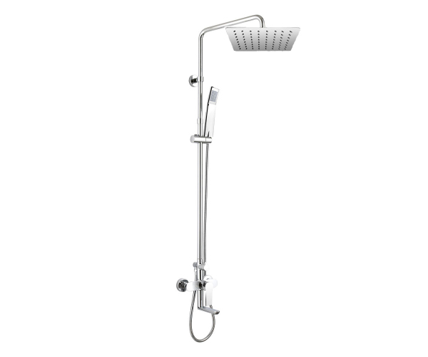 Mereo Dita Vanová Baterie S Talířovou Hranatou Slim Sprchou 250x250 Mm, Nerez