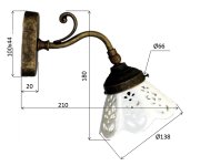 Sapho Bari Svítidlo E14, 40w, 230v, Keramické Stínítko, Ip21, Bronz