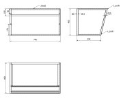 Sapho Ska Konzole S Policí 750x400x460mm, Bílá Mat