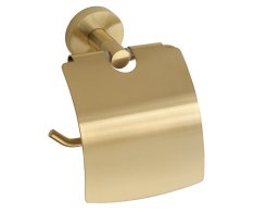 Sapho X-round Gold Držák Toaletního Papíru S Krytem, Zlato Mat