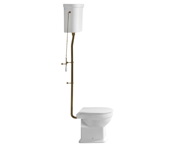 Gsi Classic Wc Mísa S Nádržkou, Zadní Odpad, Bílá-bronz