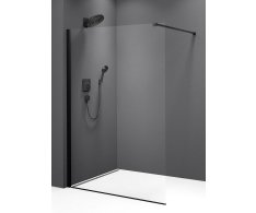 Polysan Modular Shower Black Jednodílná Zástěna Pevná K Instalaci Na Zeď, 800 Mm