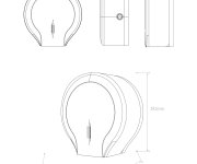 Aqualine Olmo Zásobník Na Toaletní Papír Max. ø 26cm, 265x280x130mm, Abs Bílá